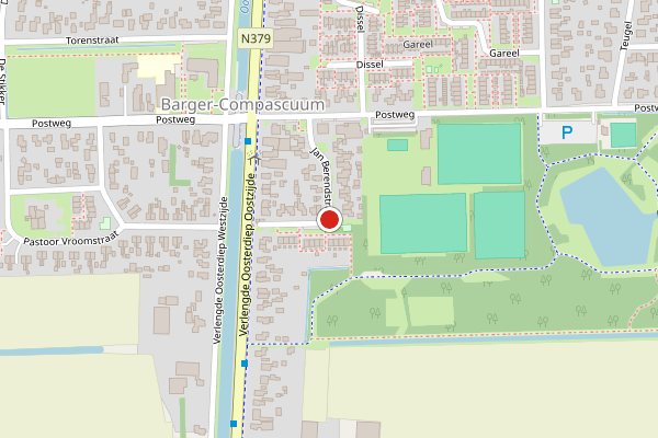 Brandweer-melding op Jan Berendstraat, Barger-Compascuum op 20 juni, kaart-overzicht