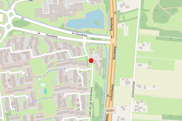 Brandweer-melding op Laan van de Iemenhees, Emmen op 20 juni, kaart-overzicht