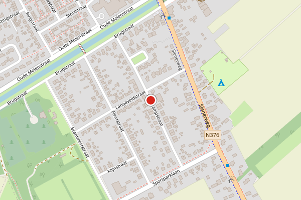 Brandweer-melding op Hazekampstraat, Schoonoord op 20 juni, kaart-overzicht