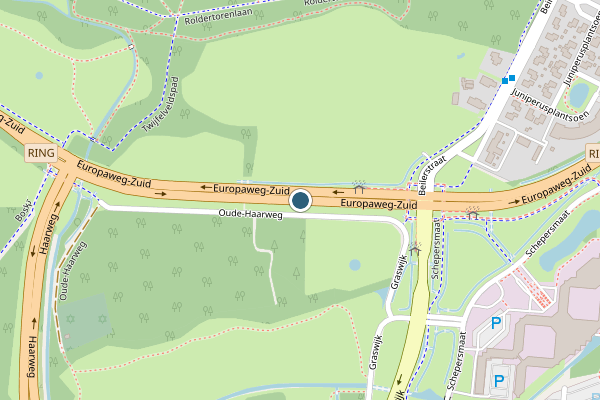 Politie-melding op Europaweg-Zuid, Assen op 21 juni, kaart-overzicht