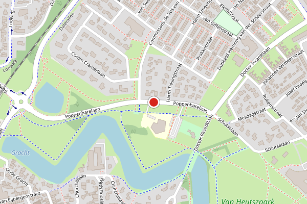 Brandweer-melding op Poppenharelaan, Coevorden op 26 juni, kaart-overzicht
