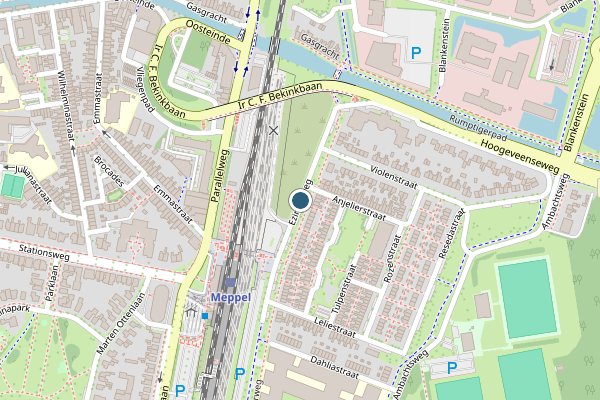 Politie-melding op Ezingerweg, Meppel op 26 juni, kaart-overzicht