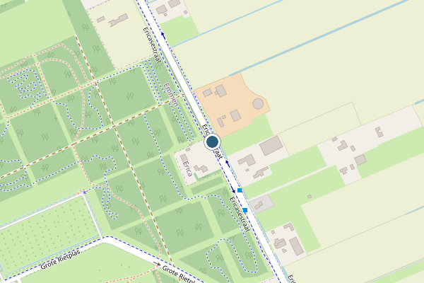 Politie-melding op Ericasestraat, Erica op 26 juni, kaart-overzicht