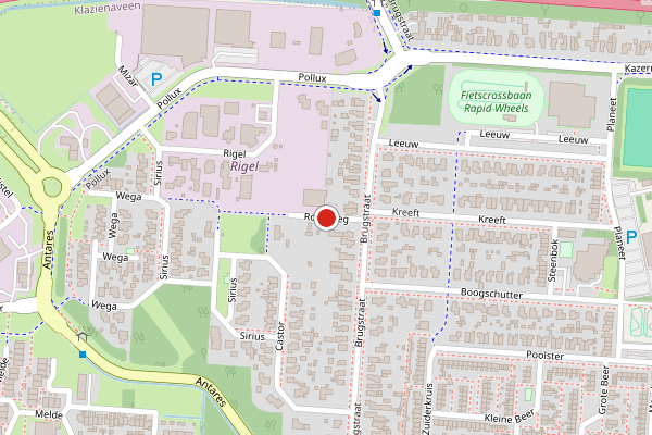 Brandweer-melding op Roestweg, Klazienaveen op 26 juni, kaart-overzicht