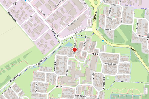 Brandweer-melding op Fluitekruid, Klazienaveen op 27 juni, kaart-overzicht